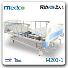 M201-1 Две рукоятки ручного управления антикварная кровать пациента с роликами